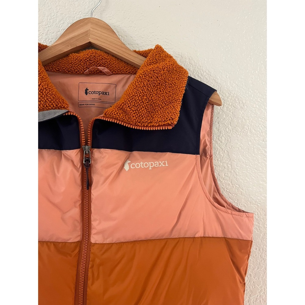 Cotopaxi Solazo Down Vest Womens Small Maritime/Mezcal Colorblock - Picture 2 of 9